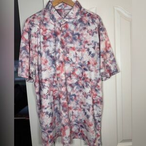 Rhoback Multicolor Tie-Dye Polo Shirt